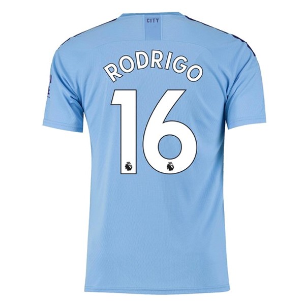 Camiseta Manchester City NO.16 Rodrigo 1ª 2019 2020 Azul